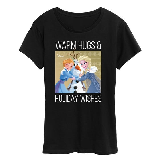 Frozen 2 - Warm Hugs Holiday Wishes - Women's Short Sleeve Graphic T-Shirt