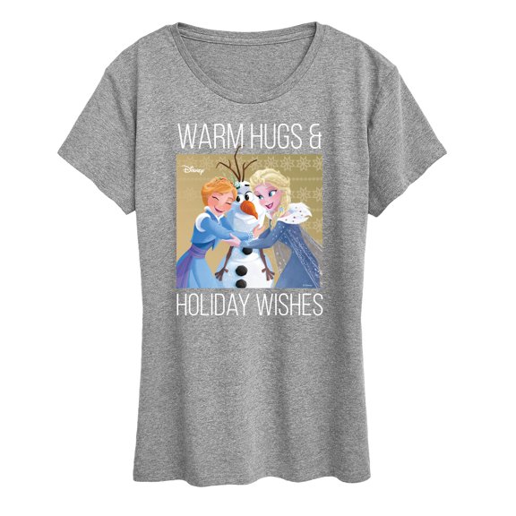 Frozen 2 - Warm Hugs Holiday Wishes - Women's Short Sleeve Graphic T-Shirt