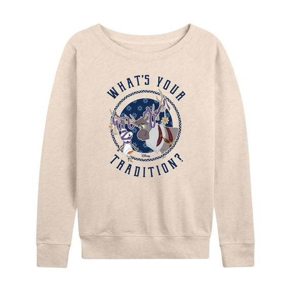 Frozen 2 - Whats Your Tradition - Women's Lightweight French Terry Long Sleeve Shirt