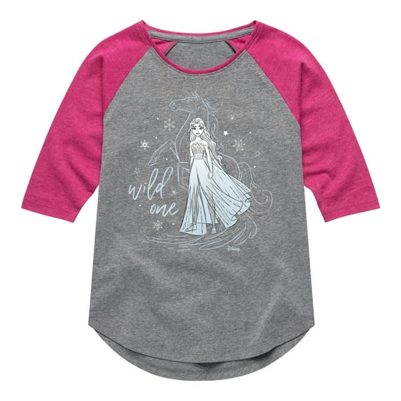 Frozen 2 - Wild One - Toddler And Youth Girls Raglan Graphic T-Shirt