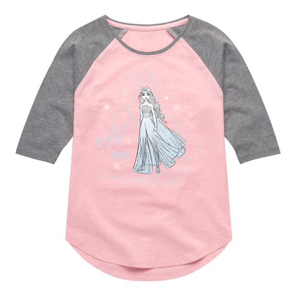 Frozen 2 - Wild One - Toddler And Youth Girls Raglan Graphic T-Shirt