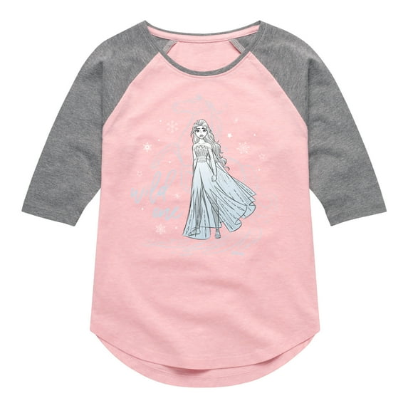 Frozen 2 - Wild One - Toddler And Youth Girls Raglan Graphic T-Shirt