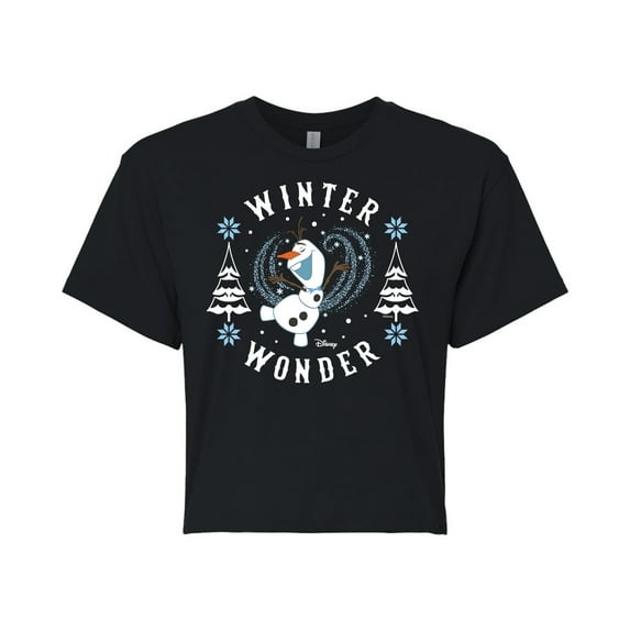 Frozen 2 - Winter Wonder - Juniors Cropped Cotton Blend T-Shirt