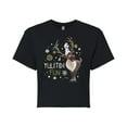 thumbnail image 1 of Frozen 2 - Yuletide Fun  - Juniors Cropped Cotton Blend T-Shirt, 1 of 5