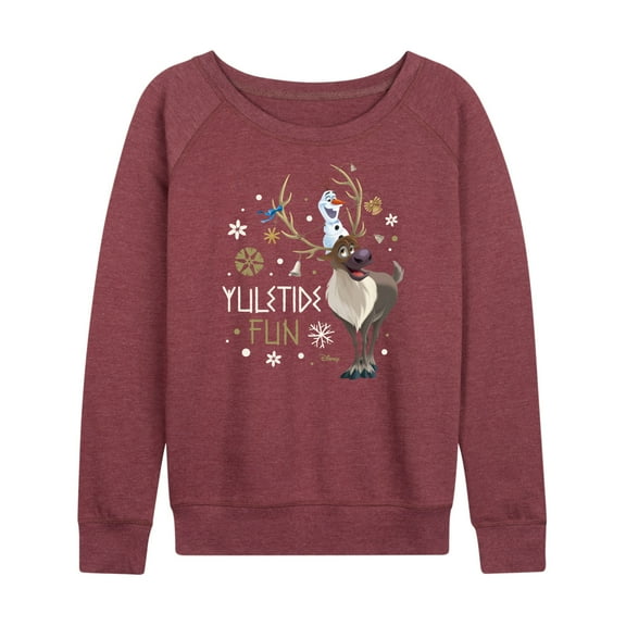 Frozen 2 - Yuletide Fun - Women's Lightweight French Terry Long Sleeve Shirt
