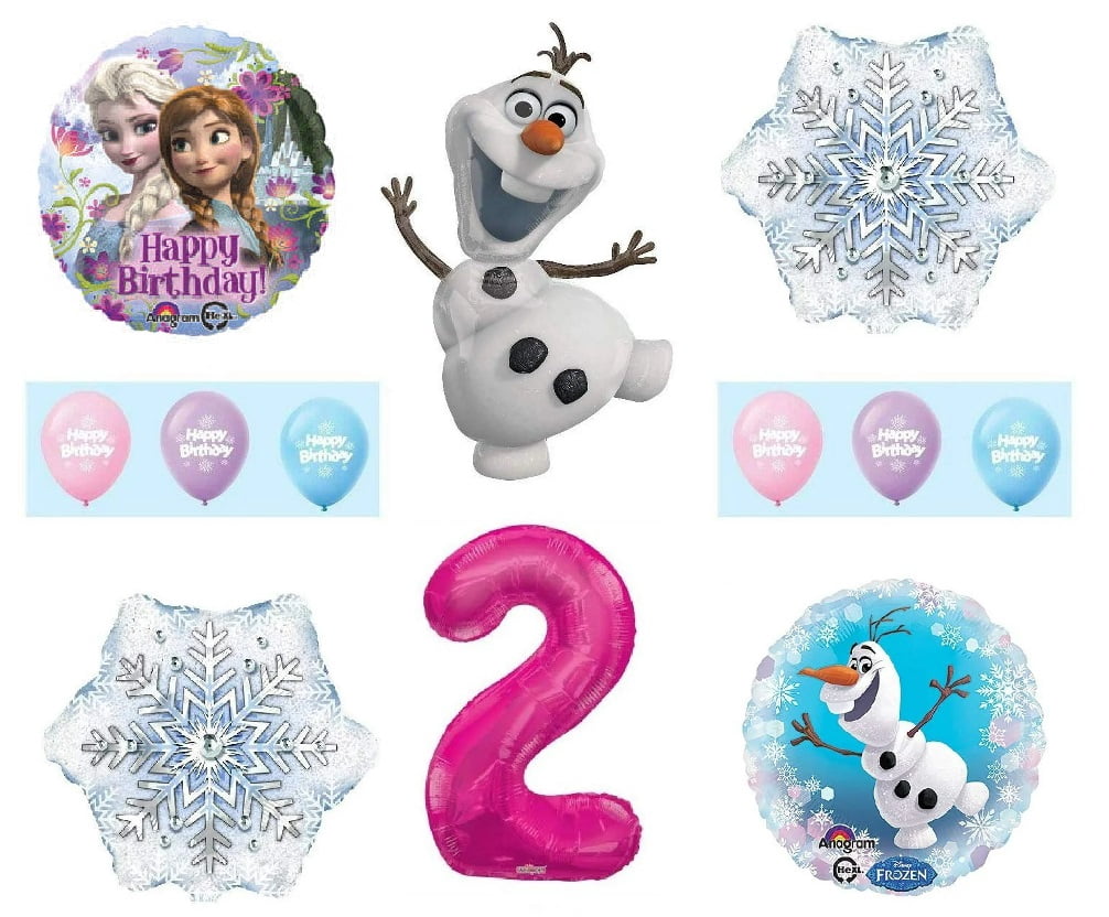 Ballon de voeux d'anniversaire Anna et Elsa -FRE