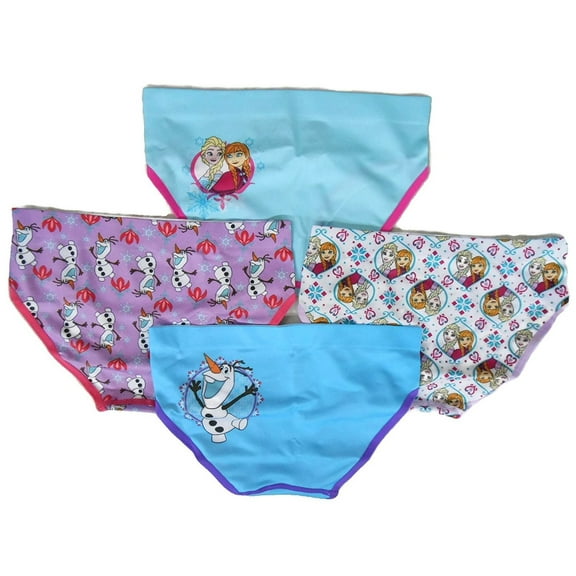 Frozen 4-Pack Little Big Girls Seemless Hipsters Sizes 6-16 Tagless Spandex Boxed