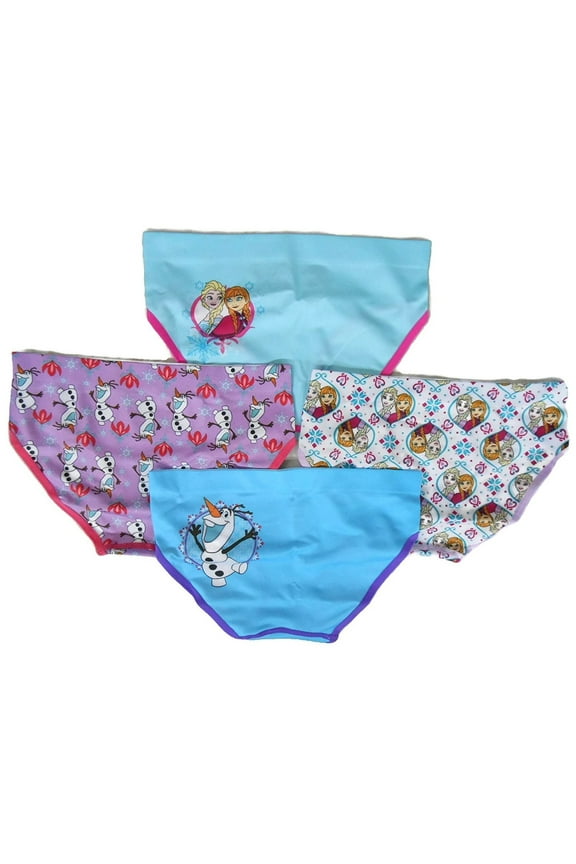 Frozen 4-Pack Little Big Girls Seemless Hipsters Sizes 6-16 Tagless Spandex Boxed