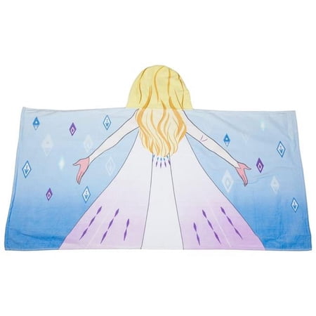 Frozen 863108 Disney Elsa Hooded Poncho Towel, Blue