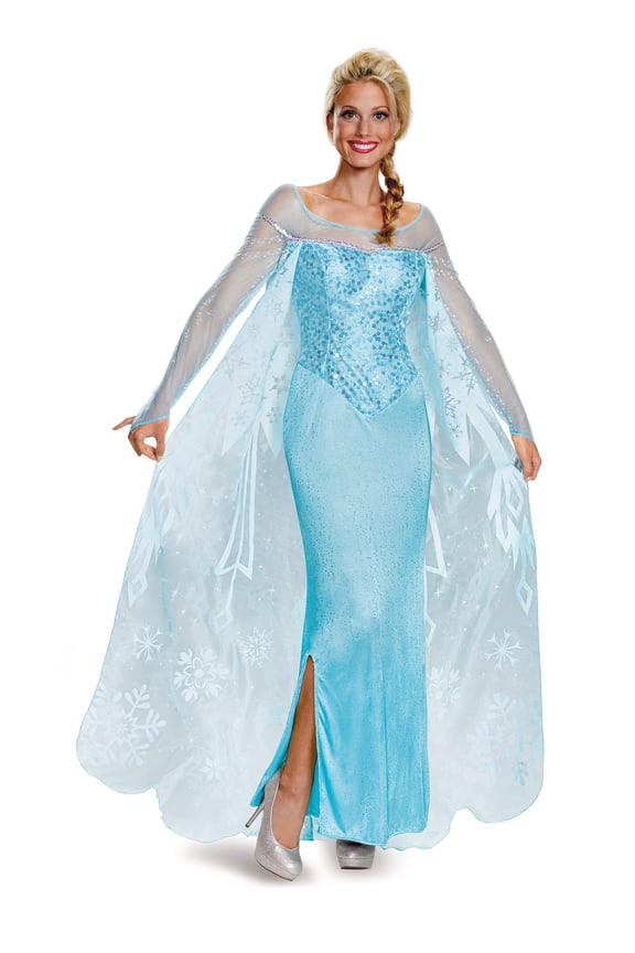 Adults Prestige Disney Frozen Elsa Dress Costume
