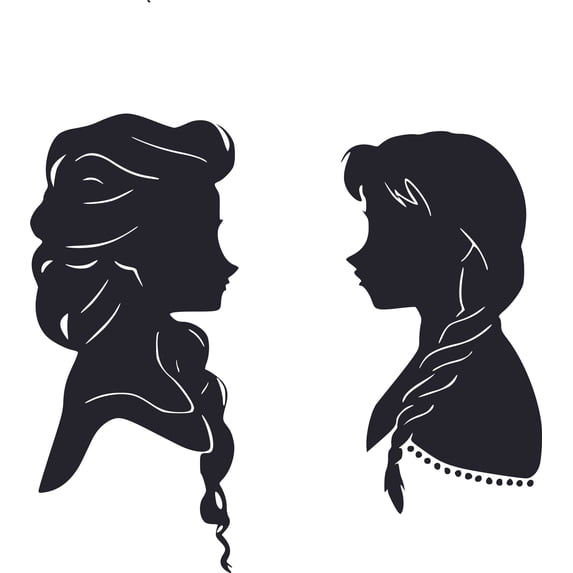 Frozen Anna Elsa Cartoon Characters Decors Wall Sticker Art Design Decal for Girls Boys Kids Room Bedroom Nursery Kindergarten House Home Decor Stickers Wall Art Vinyl Decoration (10x10 inch)