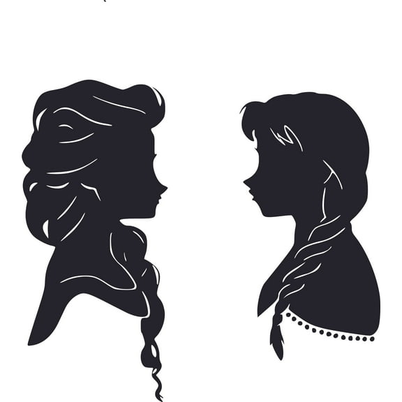 Frozen Anna Elsa Cartoon Characters Decors Wall Sticker Art Design Decal for Girls Boys Kids Room Bedroom Nursery Kindergarten House Home Decor Stickers Wall Art Vinyl Decoration (40x40 inch)