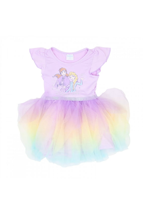 888660-size6x Frozen Anna & Elsa Kids Tutu Ballerina Dress - Size 6X