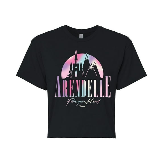 Frozen - Arendelle Destination - Juniors Cropped Graphic T-Shirt