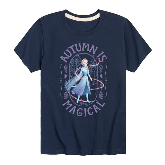 Frozen - Autumn Is Magical  - Toddler And Youth Short Sleeve Graphic T-Shirt