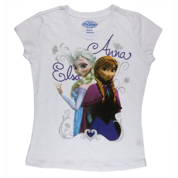 Frozen - Back to Back Girls Youth Capsleeve T-Shirt - Youth X-Large