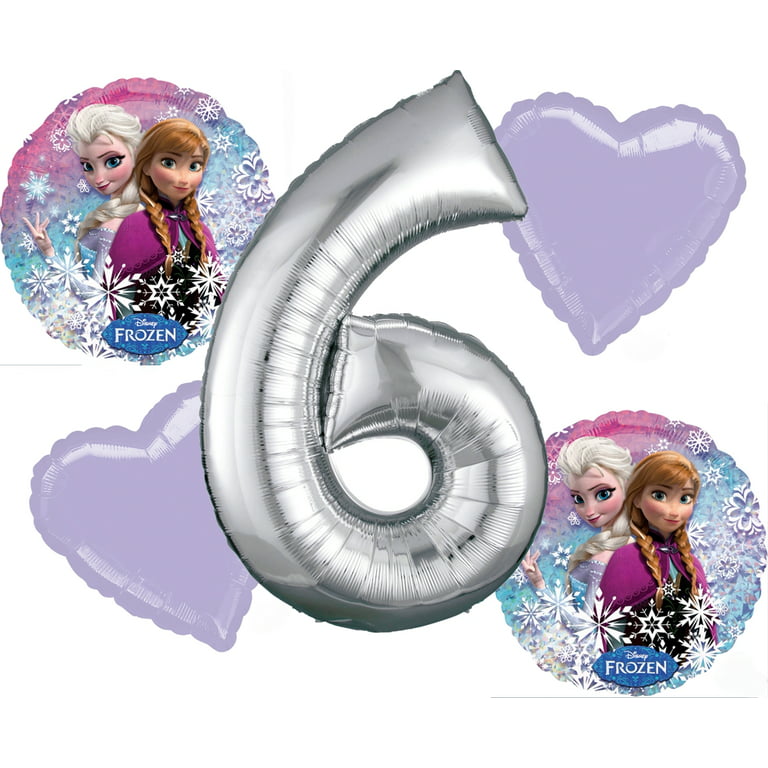 Frozen 5th Birthday Balloon Bouquet 5pc