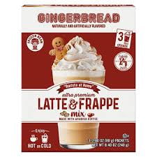 Frozen Bean Latte & Frappe Mix Gingerbread Flavored Ultra Premium  8.40 Oz