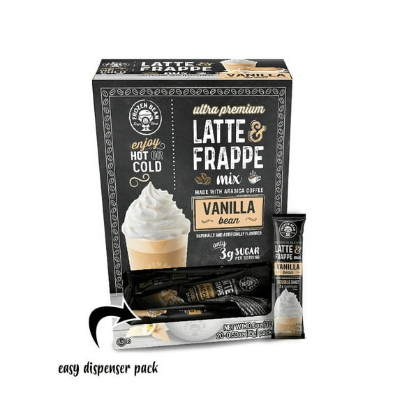 Frozen Bean Ultra-Premium Vanilla Bean Latte & Frappe Drink Mix 20 Pk