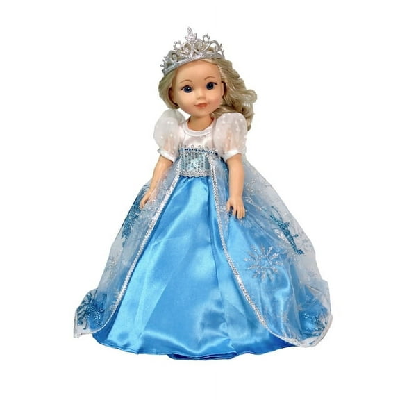 Frozen Blue Snowflake Queen Dress made for 14 inch dolls