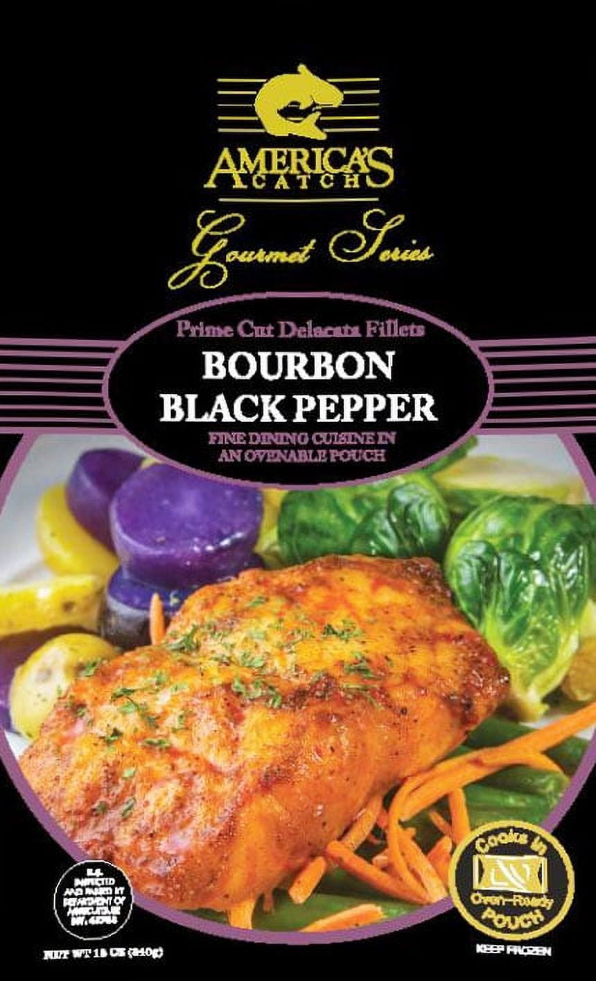 Frozen Bourbon Black Peppper Catfish Fillets, 12oz