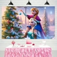 thumbnail image 1 of Frozen Cartoon Banner Happy Birthday tapestry Hanging polyester Photography for Holiday Party Decorations Backdrop Sign Background Cloth for Birthday Party Favor, 1 of 9