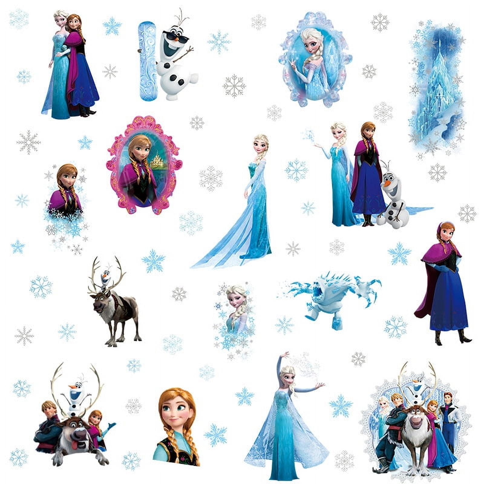 Frozen Cartoon Theme 3D Wall Decals,BedroomLiving Roomand Study Wall Background Decoration Stickers for Kids.