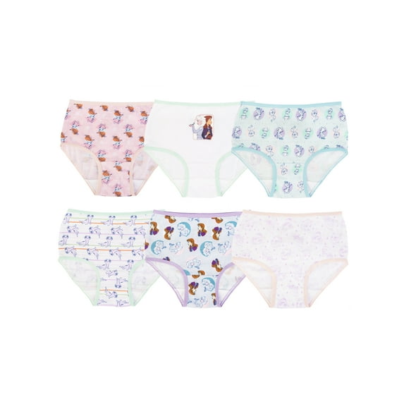 Character Toddler Girl Briefs Underwear, 6-Pack, Sizes 2T-4T