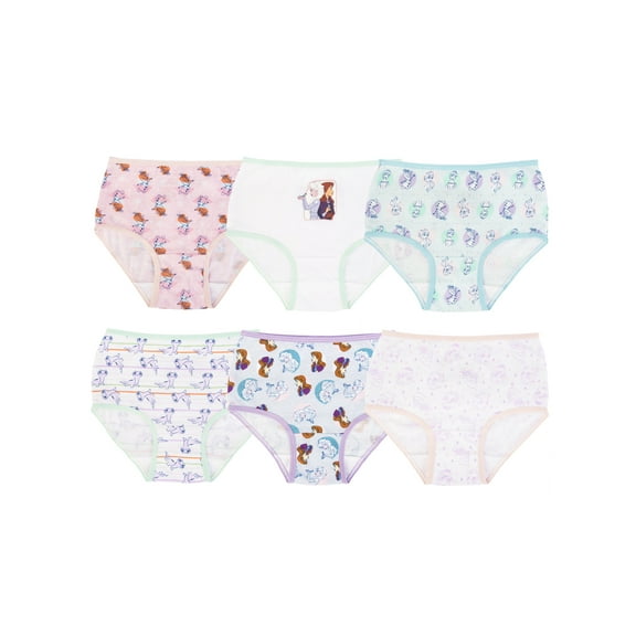 Character Toddler Girl Briefs Underwear, 6-Pack, Sizes 2T-4T