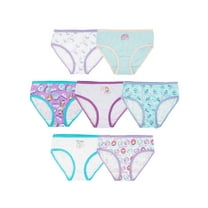 Frozen (Days of the Week) Girls Cotton Brief Character Underwear, 7-Pack, Size 4-8