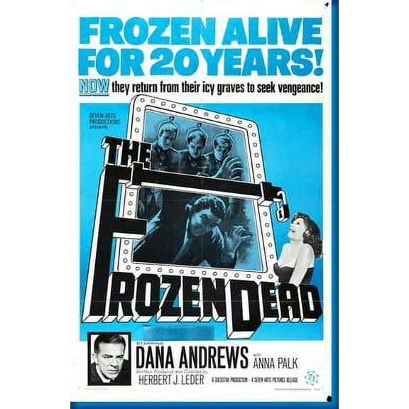 Frozen Dead The Movie Poster 16x24 Poster Medium Art Poster 16x24 Unframed, Age: Adults, Rectangle Best Posters