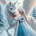 thumbnail image 1 of Frozen  Diamond Painting Kits for Adults, DIY 5D Round Full Drill Art Perfect for Relaxation Wall Decor crafts, holiday Home Wall Art Decoration 11.81x15.75inch, 1 of 6