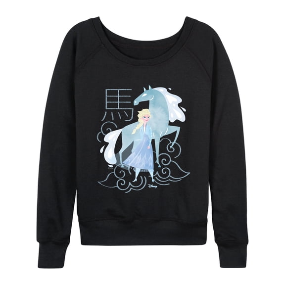 Frozen - Elsa And Nokk Year Of The Horse - Women's French Terry Long Sleeve Pullover