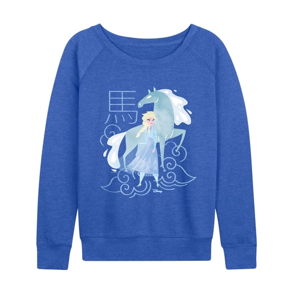 Frozen - Elsa And Nokk Year Of The Horse - Women's French Terry Long Sleeve Pullover