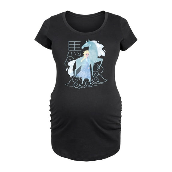 Frozen - Elsa And Nokk Year Of The Horse - Women's Maternity Scoop Neck Graphic T-Shirt