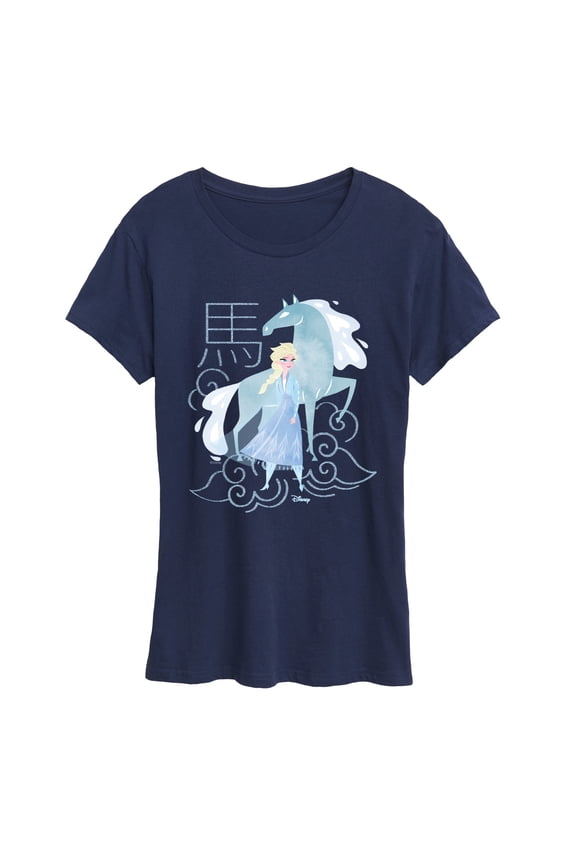 Frozen - Elsa And Nokk Year Of The Horse - Women's Short Sleeve Graphic T-Shirt