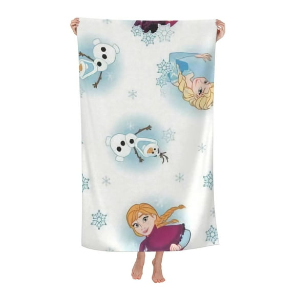 Frozen-Elsa Anna Bath Towels for Kids and Adults,Soft Microfiber Bath Beach Towel 52x32 inch,Toddler Pool Towel,Absorbent Swim Towel for Boys Girls