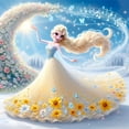 thumbnail image 1 of Elsa Anna Princess Prince DIY 5D Diamond Digital Painting Kit Crystal Rhinestone Embroidery Cross-stitch artwork Crafts Canvas wall decoration Birthday gift 12 X 12 inches, 1 of 6