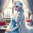 thumbnail image 1 of Elsa Anna  Olaf Princess Prince DIY 5D Diamond Digital Painting Kit Crystal Rhinestone Embroidery Cross-stitch artwork Crafts Canvas wall decoration Birthday gift 12 X 12 inches, 1 of 5