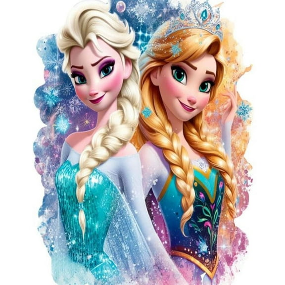 Frozen Elsa Anna Olaf Princess Prince DIY 5D Diamond Digital Painting Kit Crystal Rhinestone Embroidery Cross-stitch artwork Crafts Canvas wall decoration Birthday gift 12 X 16 inches