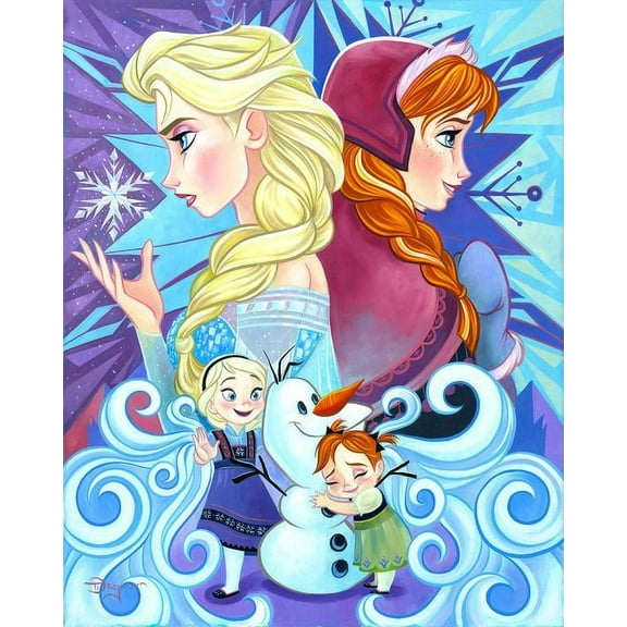 Frozen Elsa Anna Olaf Princess Prince DIY 5D Diamond Digital Painting Kit Crystal Rhinestone Embroidery Cross-stitch artwork Crafts Canvas wall decoration Birthday gift 12 X 16 inches