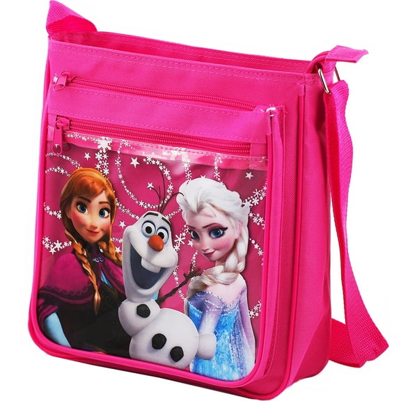 Frozen Elsa Anna and Olaf Pink Large Shoulder Bag