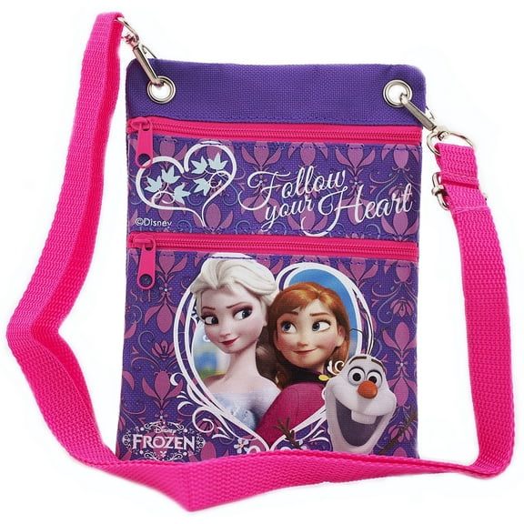 Frozen Elsa Anna and Olaf Purple Follow Your Heart Mini Shoudler Bag