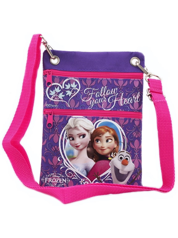 Frozen Elsa Anna and Olaf Purple Follow Your Heart Mini Shoudler Bag