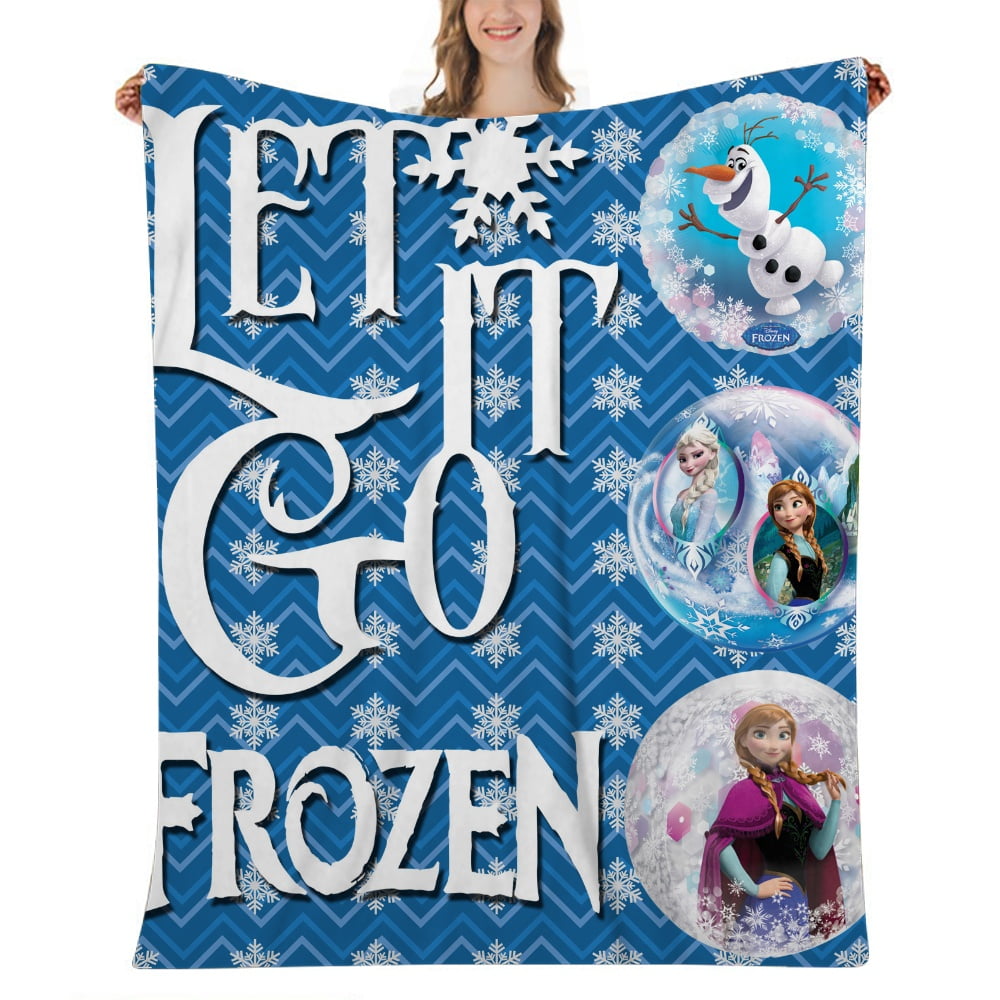 Frozen Elsa Blanket 32x48 inch Fuzzy, Super Soft Throw Blankets for