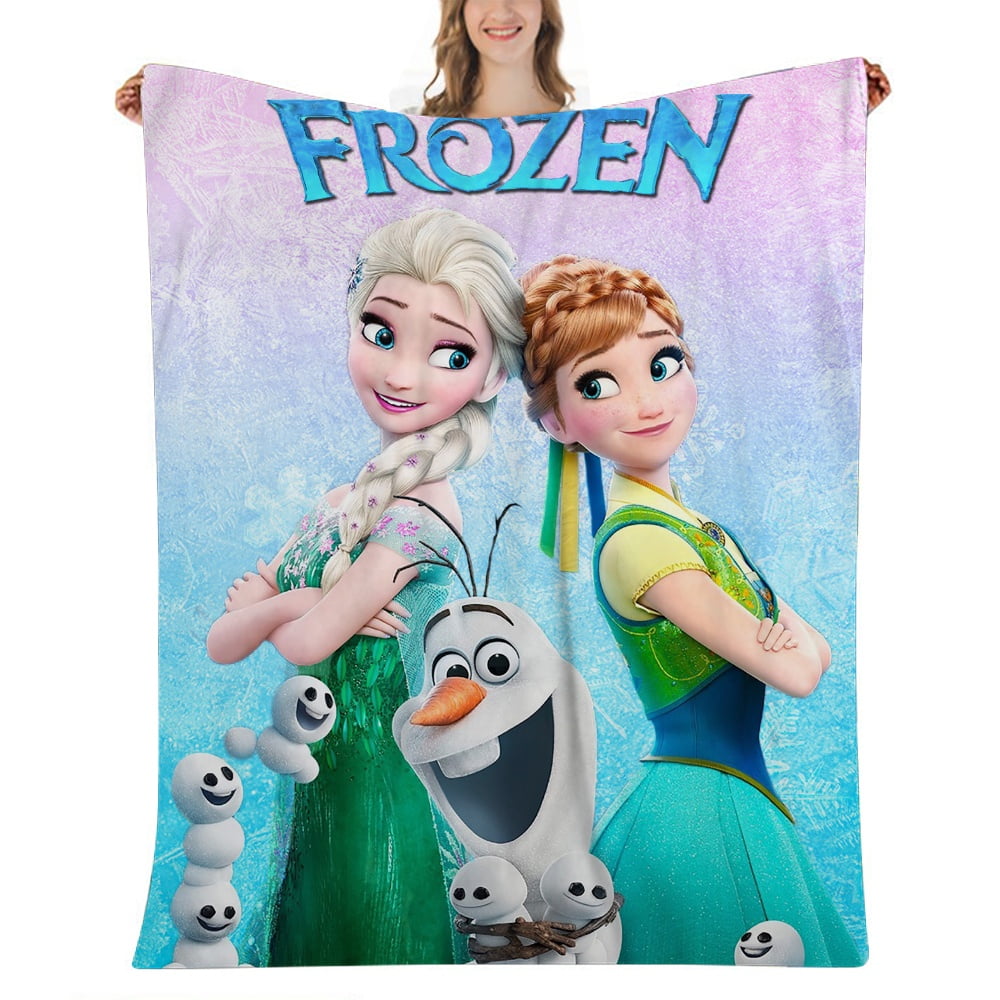 Frozen Elsa Blanket 32x48 inch Fuzzy, Super Soft Throw Blankets for