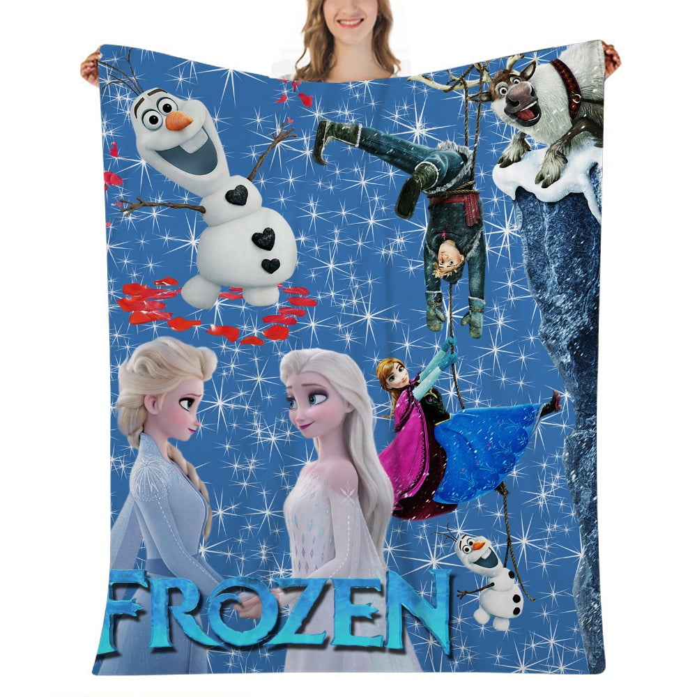 Frozen Elsa Blanket Fleece Throw 52x59 inch Soft, Plush, Fluffy