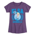 thumbnail image 1 of Frozen - Elsa Collegiate - Girls Toddler And Youth Fitted Short Sleeve Graphic T-Shirt, 1 of 5