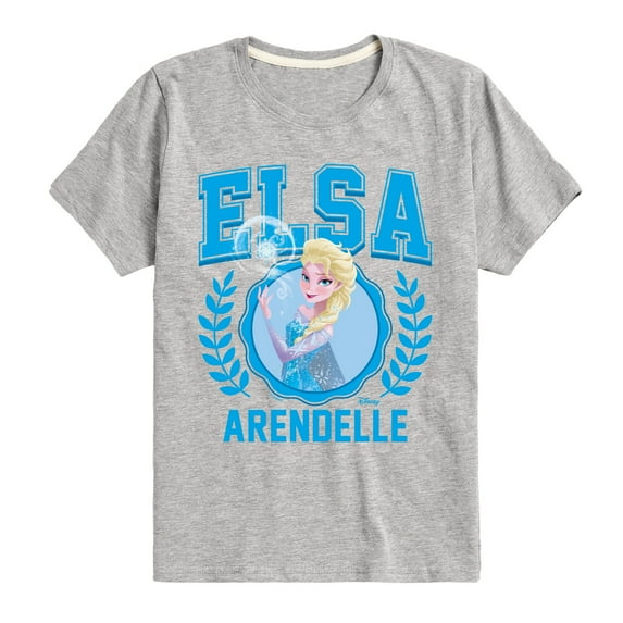 Frozen - Elsa Collegiate - Toddler And Youth Short Sleeve Graphic T-Shirt