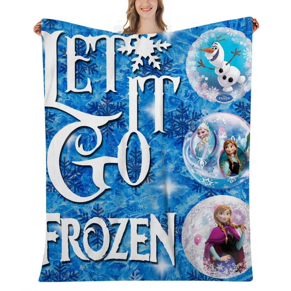 Frozen Elsa Flannel Fleece Blanket Throw Size, Super Soft Cozy Plush